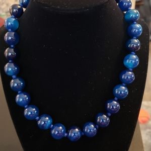 💕Cobolt Blue Stone Bead Necklace